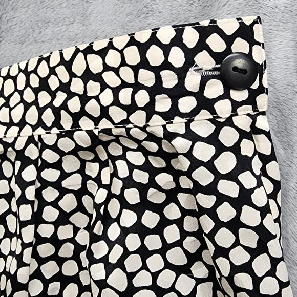 Vintage 80s Francesca of Damon Skirt Set Size 8 Black White Silk Peplum Pencil - Picture 10 of 16